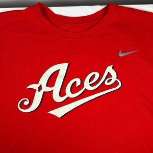Nike Dri Fit WNBA Las Vegas Aces Long Sleeve Athletic T Shirt Men's XL Red
